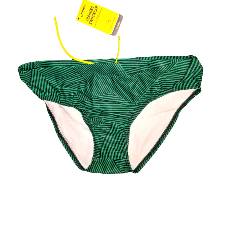 FINIS Men's Maze Swim Brief - Green Size 38 BNWT